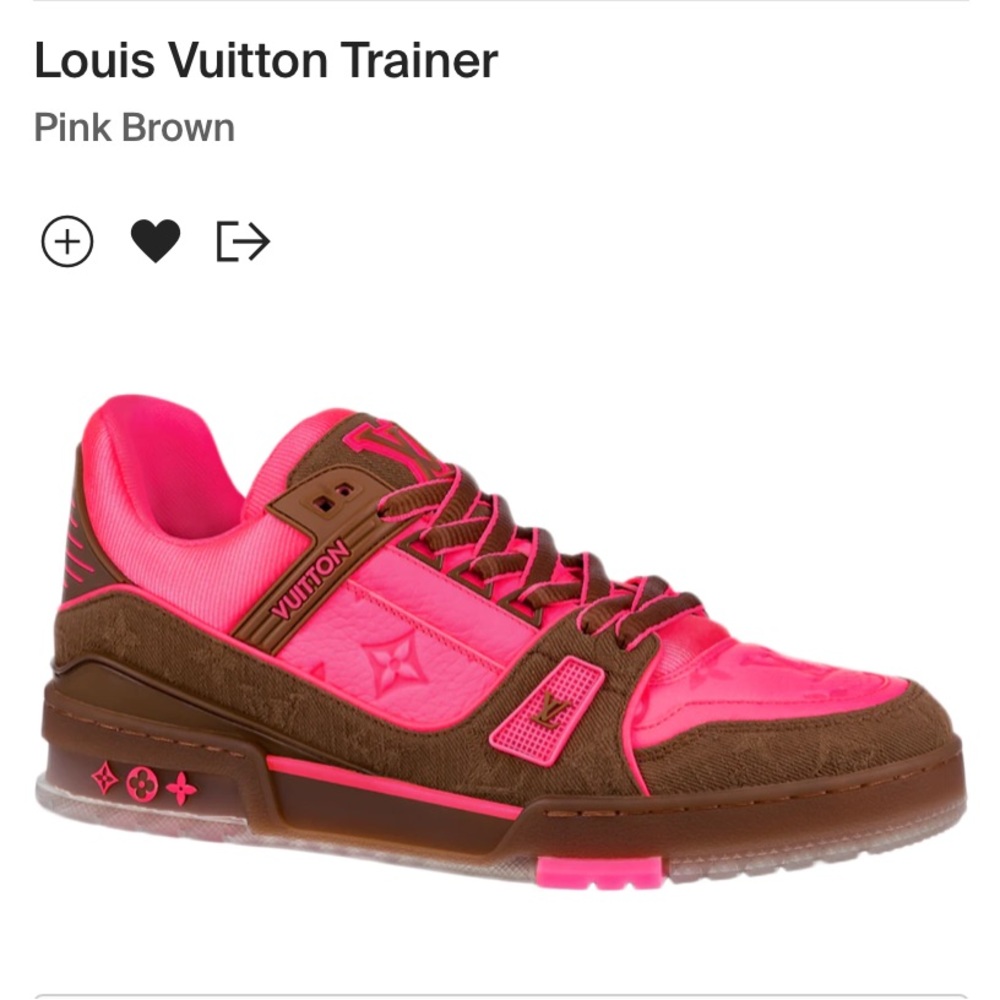 Louis Vuitton Pink And Brown Trainers